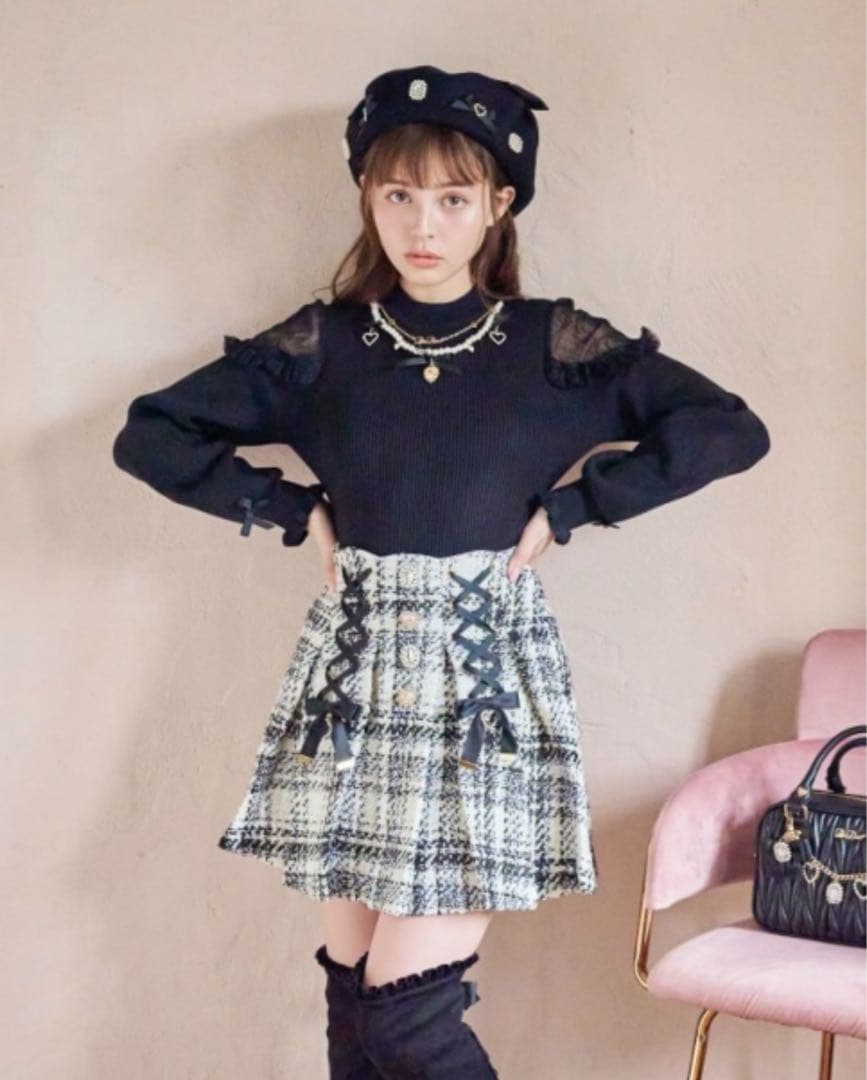 LIZLISA リズリサ チェックボックススカパン