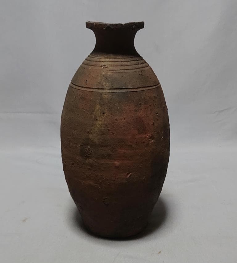 コレクター収集品　琉球　古陶壺屋焼　焼締徳利　「鬼の腕」　19世紀　江戸末期