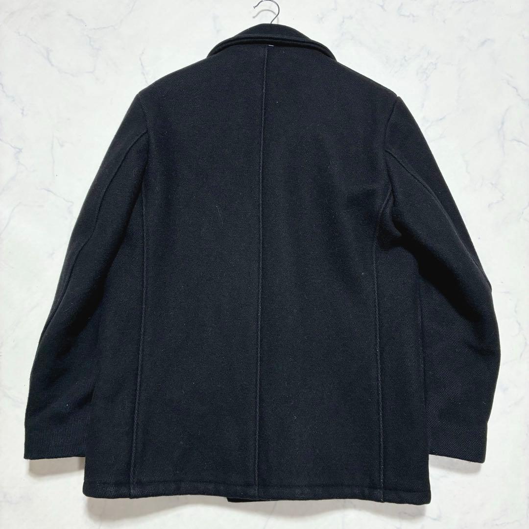 希少/シングル✨Schott ピーコート 裏地キルティング メルトン 黒 38