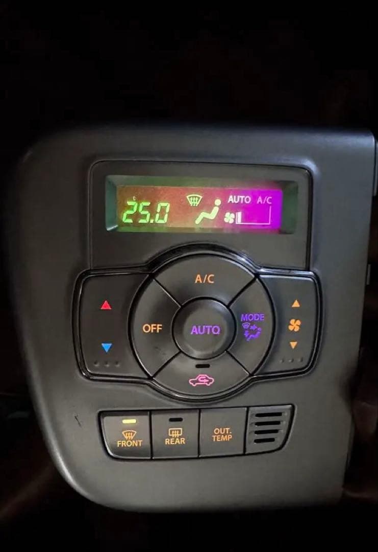 DA17Wエブリイ　限定一点　液晶反転レインボー　エアコンスイッチパネル