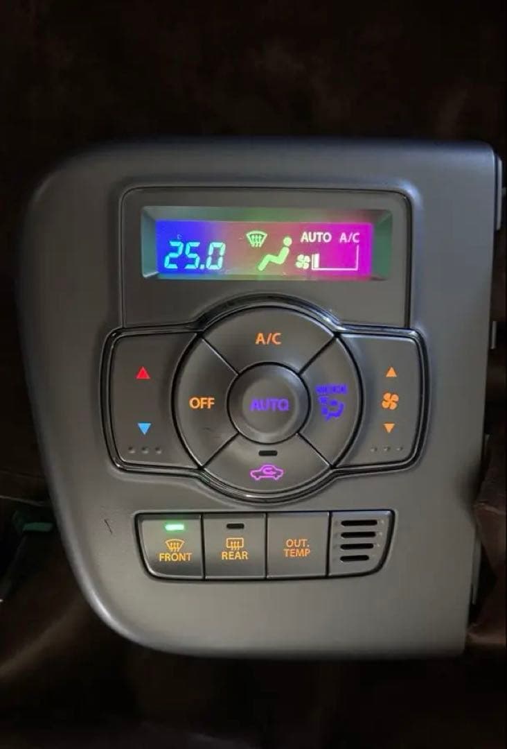 DA17Wエブリイ　限定一点　液晶反転レインボー　エアコンスイッチパネル