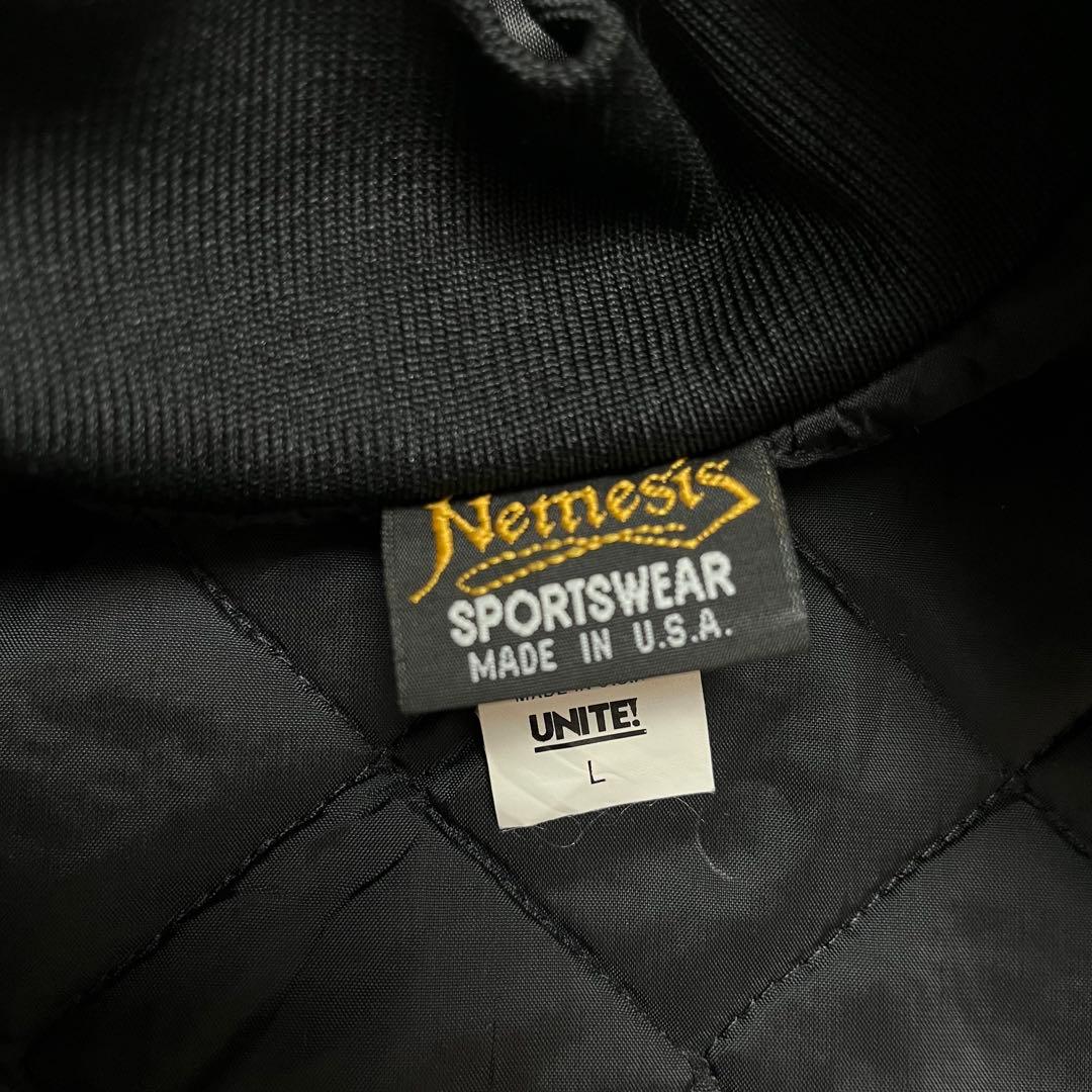 90s USA製 Ford スタジャン 刺繍デザイン ブラック ヴィンテージ