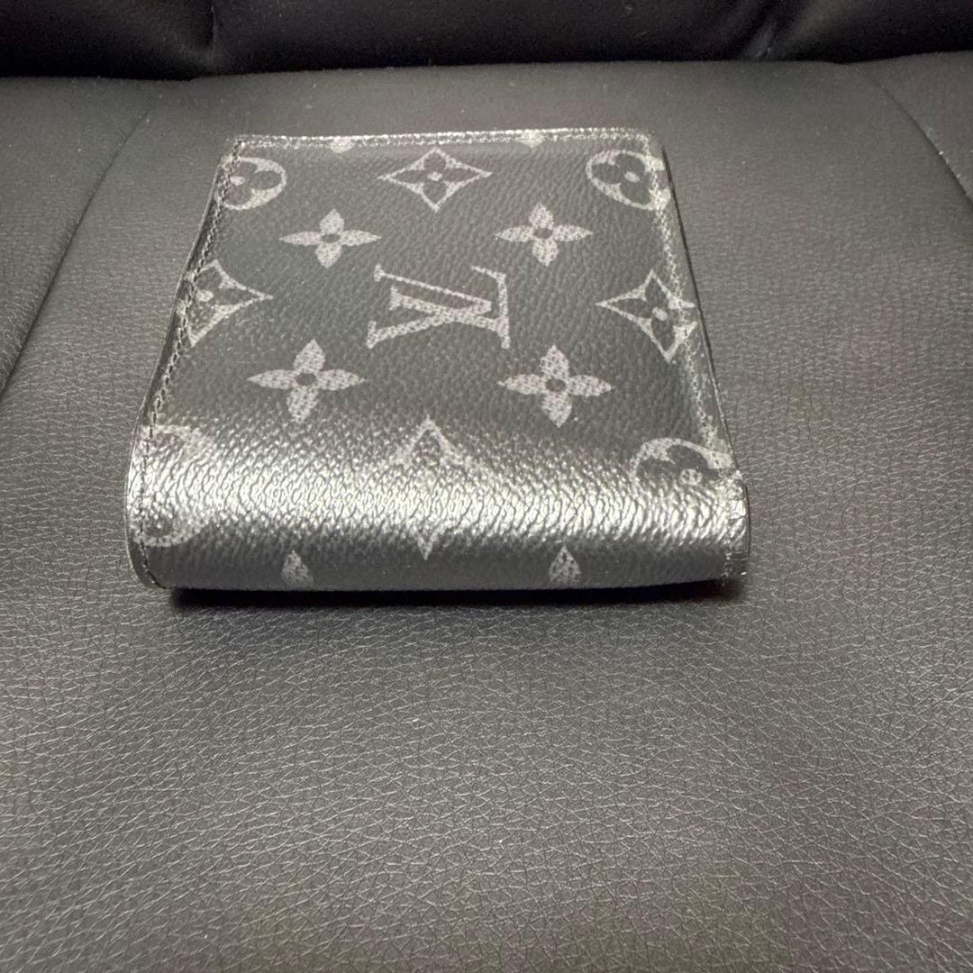美品 ルイヴィトン マルコNM エクリプス 折財布 コンパクト ビジネス　黒
