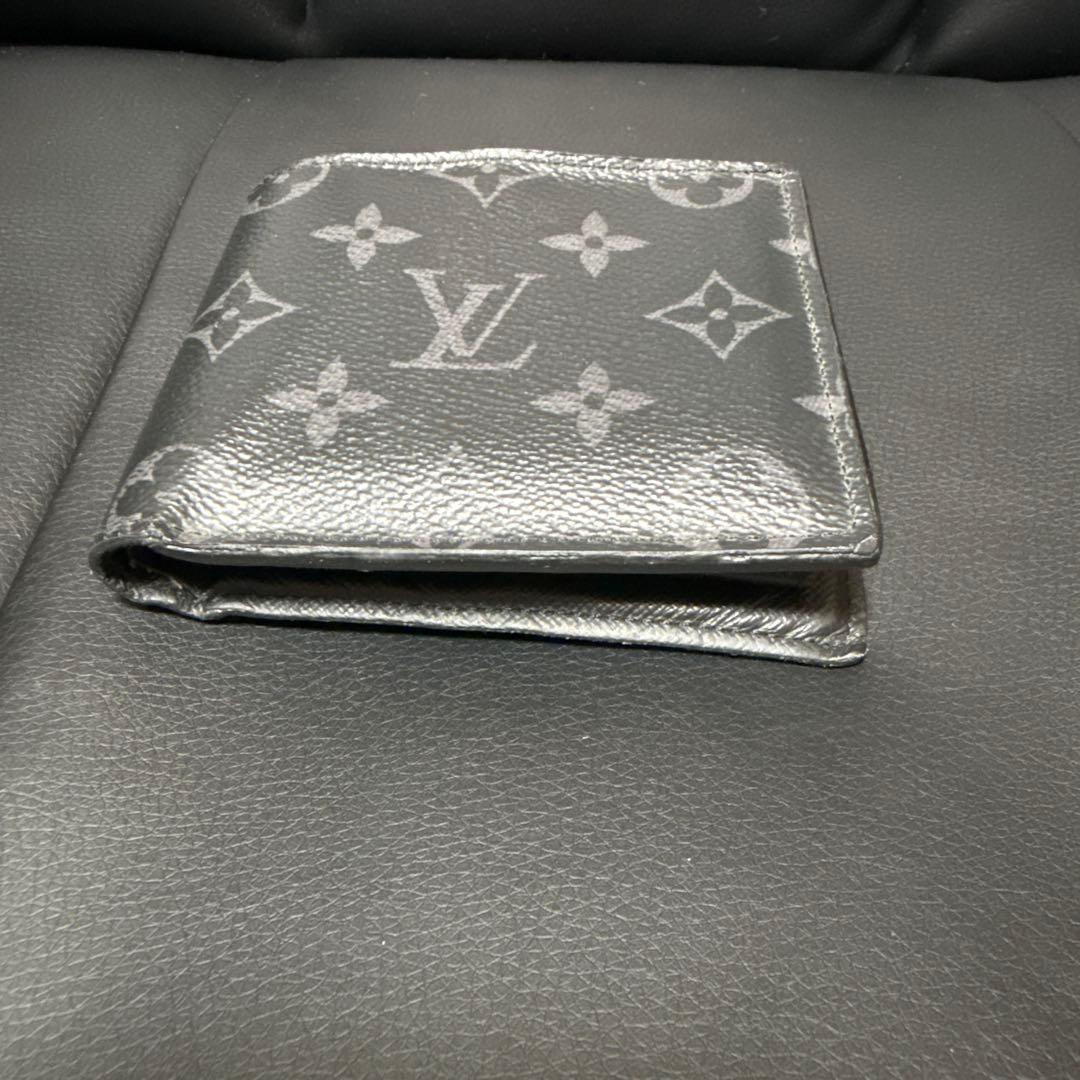 美品 ルイヴィトン マルコNM エクリプス 折財布 コンパクト ビジネス　黒