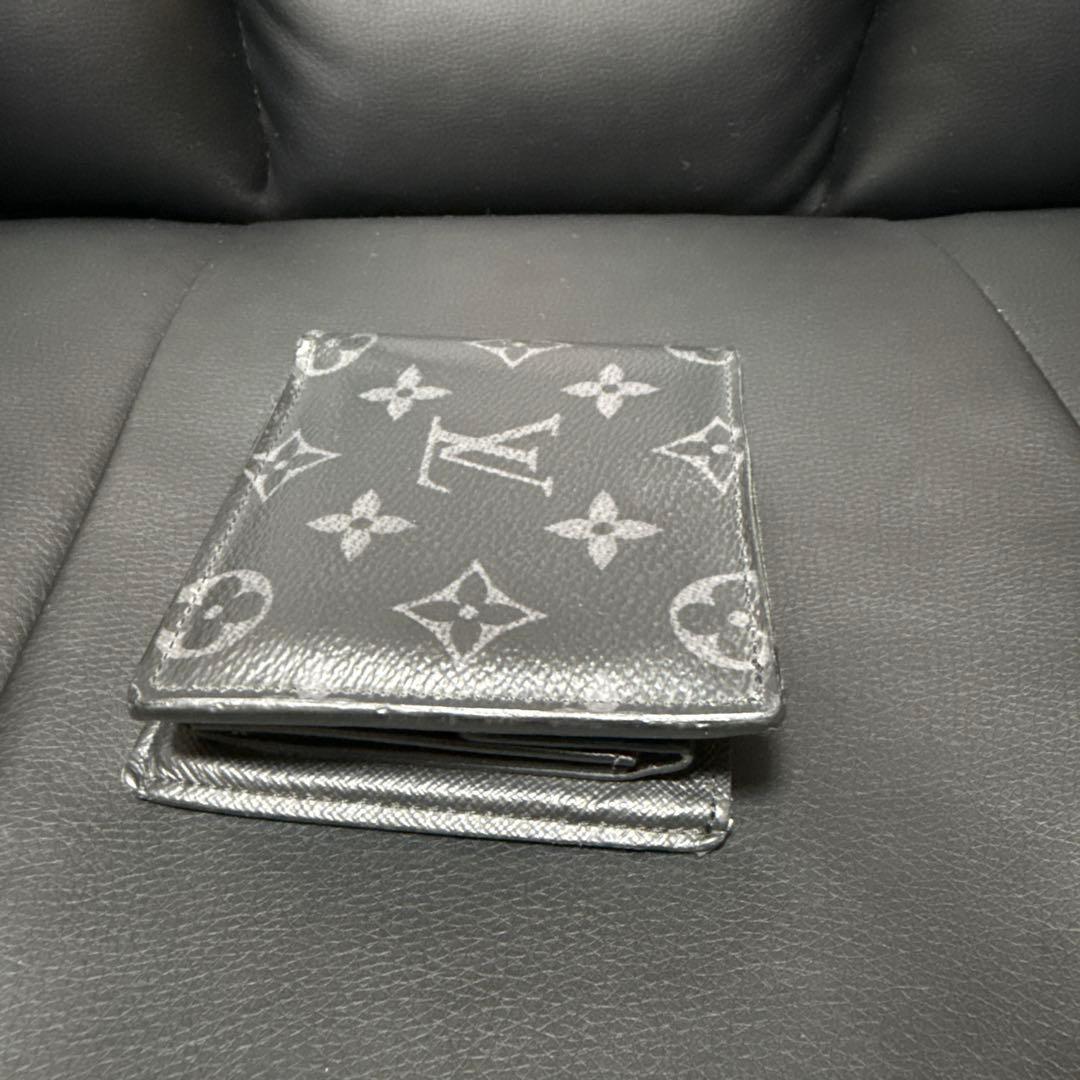 美品 ルイヴィトン マルコNM エクリプス 折財布 コンパクト ビジネス　黒