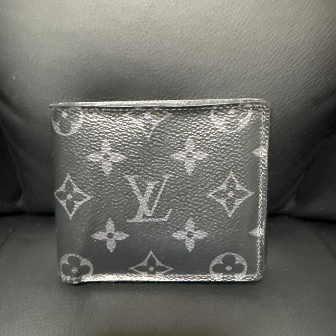 美品 ルイヴィトン マルコNM エクリプス 折財布 コンパクト ビジネス　黒