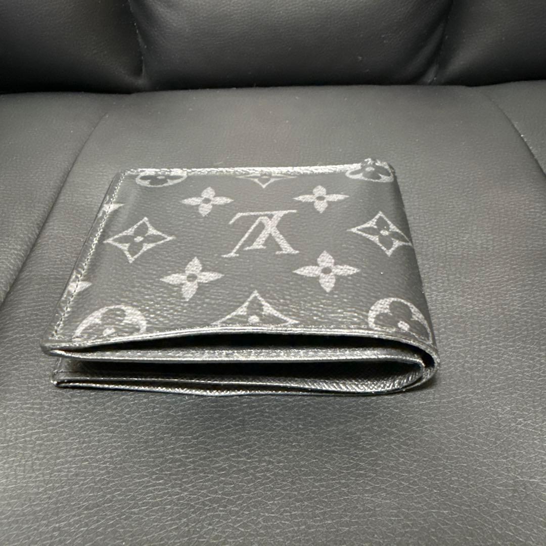 美品 ルイヴィトン マルコNM エクリプス 折財布 コンパクト ビジネス　黒