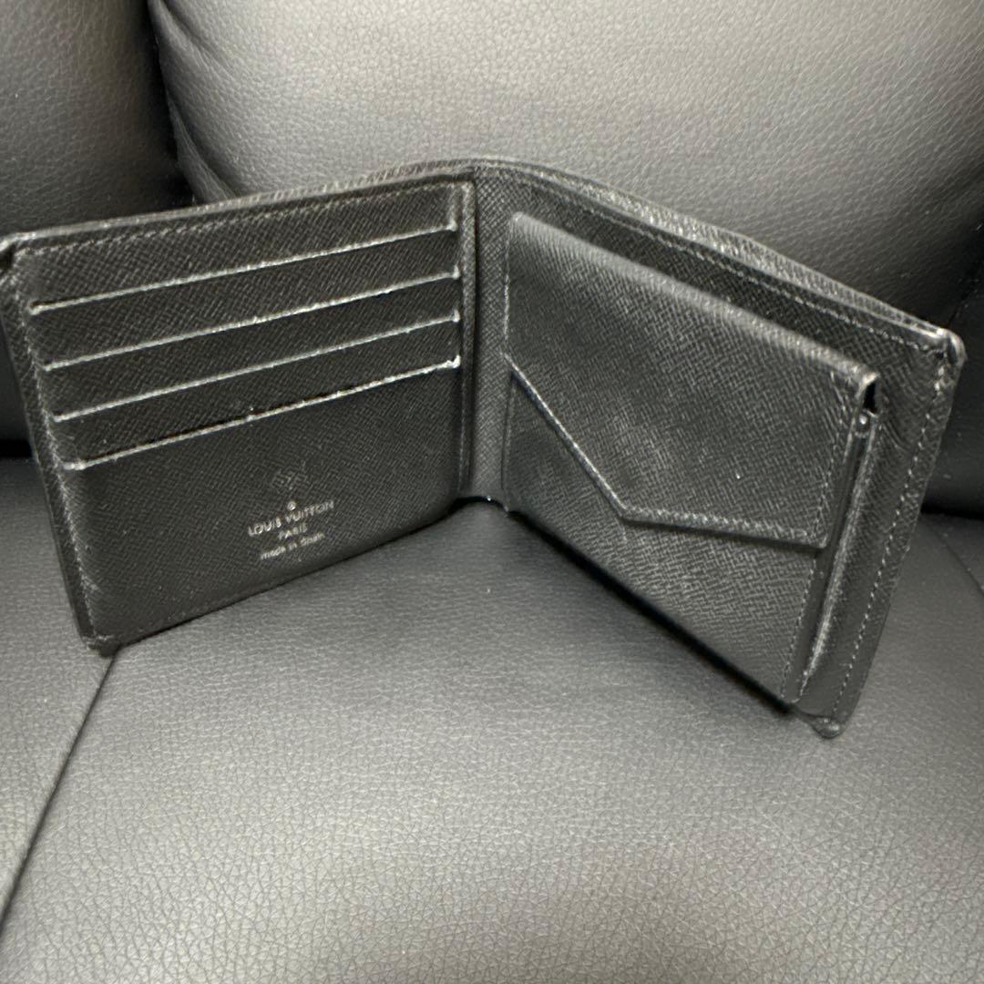 美品 ルイヴィトン マルコNM エクリプス 折財布 コンパクト ビジネス　黒