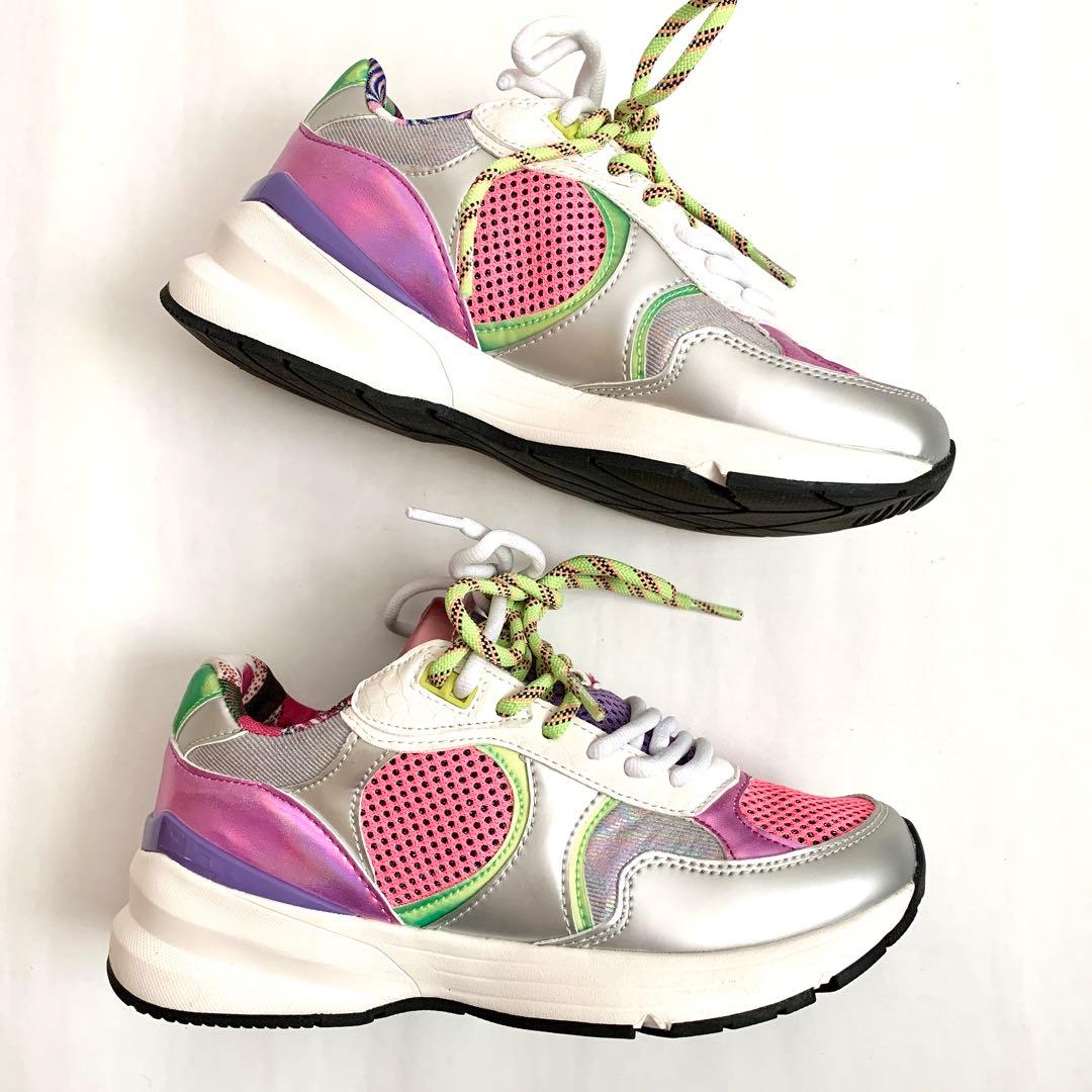buchof様 Desigual デシグアル ポップカラー 厚底ダットスニーカー