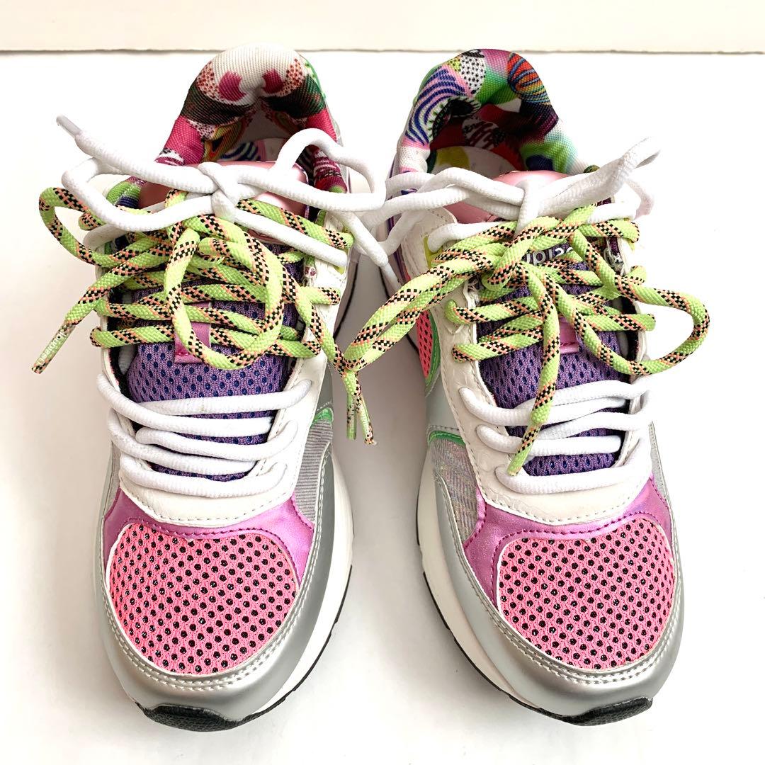 buchof様 Desigual デシグアル ポップカラー 厚底ダットスニーカー