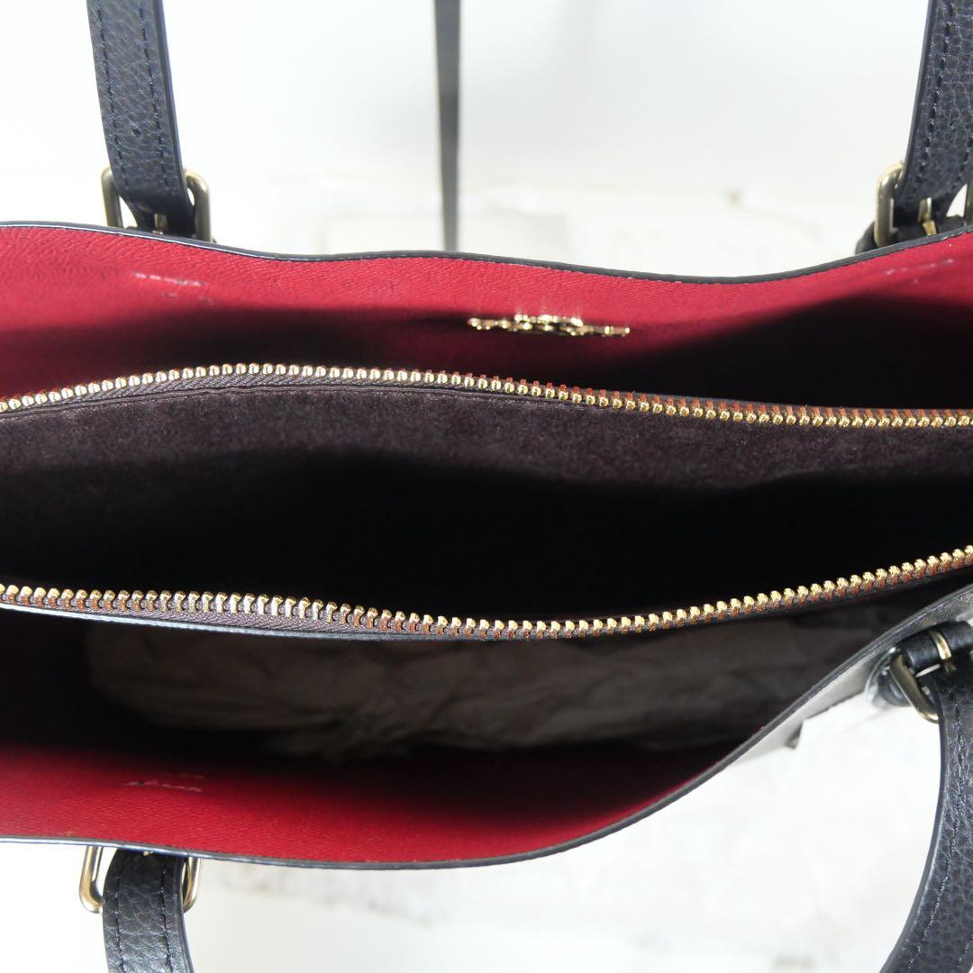 未使用　COACH ブラック レザートートバッグ