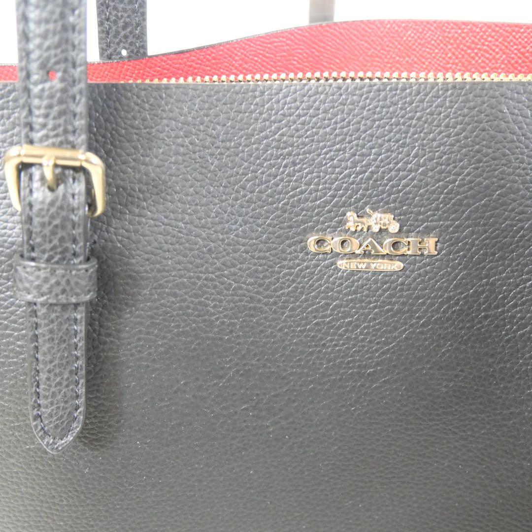 未使用　COACH ブラック レザートートバッグ