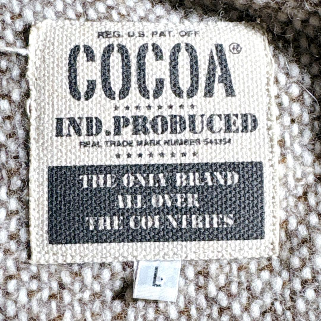 希少 イタリア製 ヘリンボーン ツイード ジャケット L ワーク 一点物