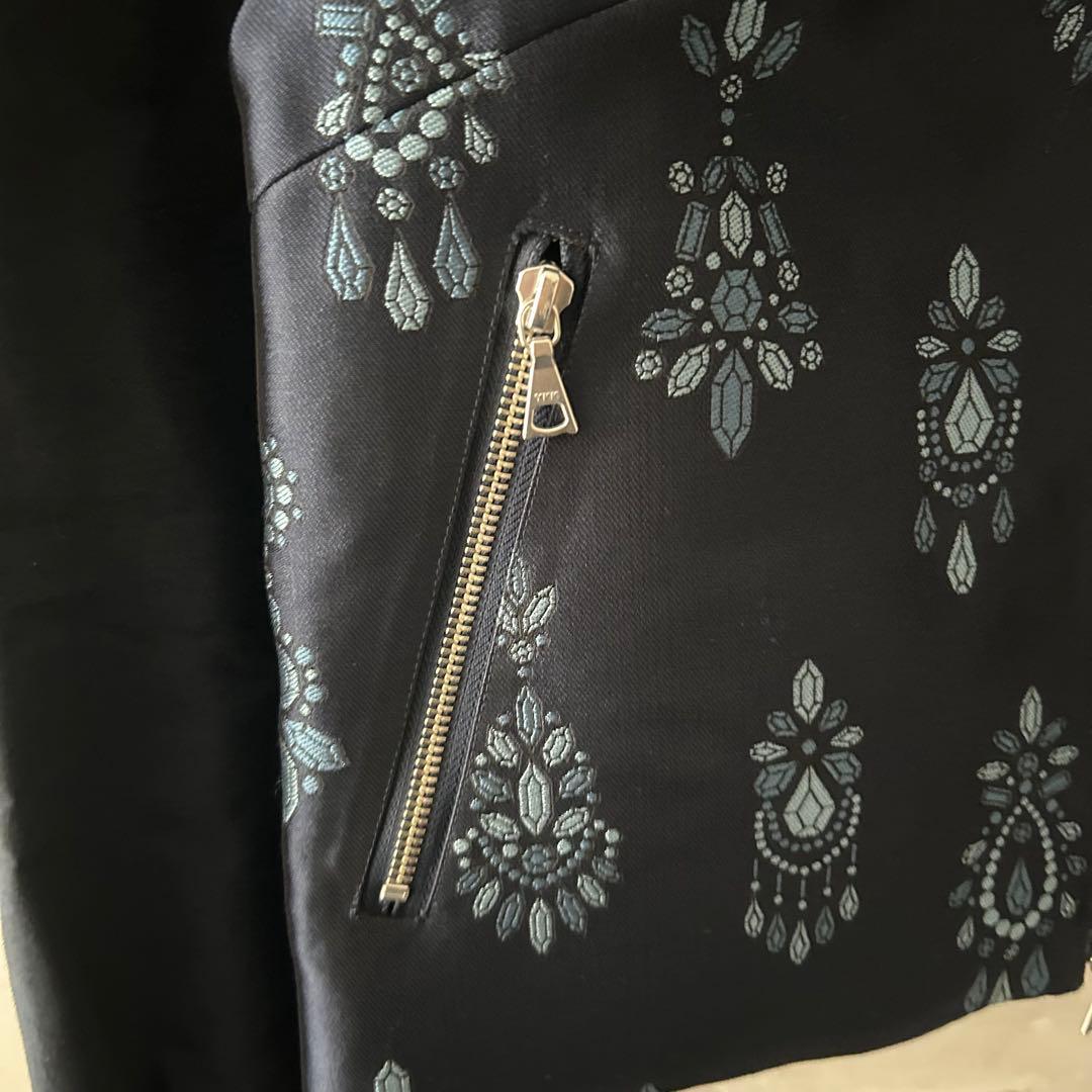 CHONO チョノ　豪華　刺繍　ジャケット　ブルゾン　ネイビー　F