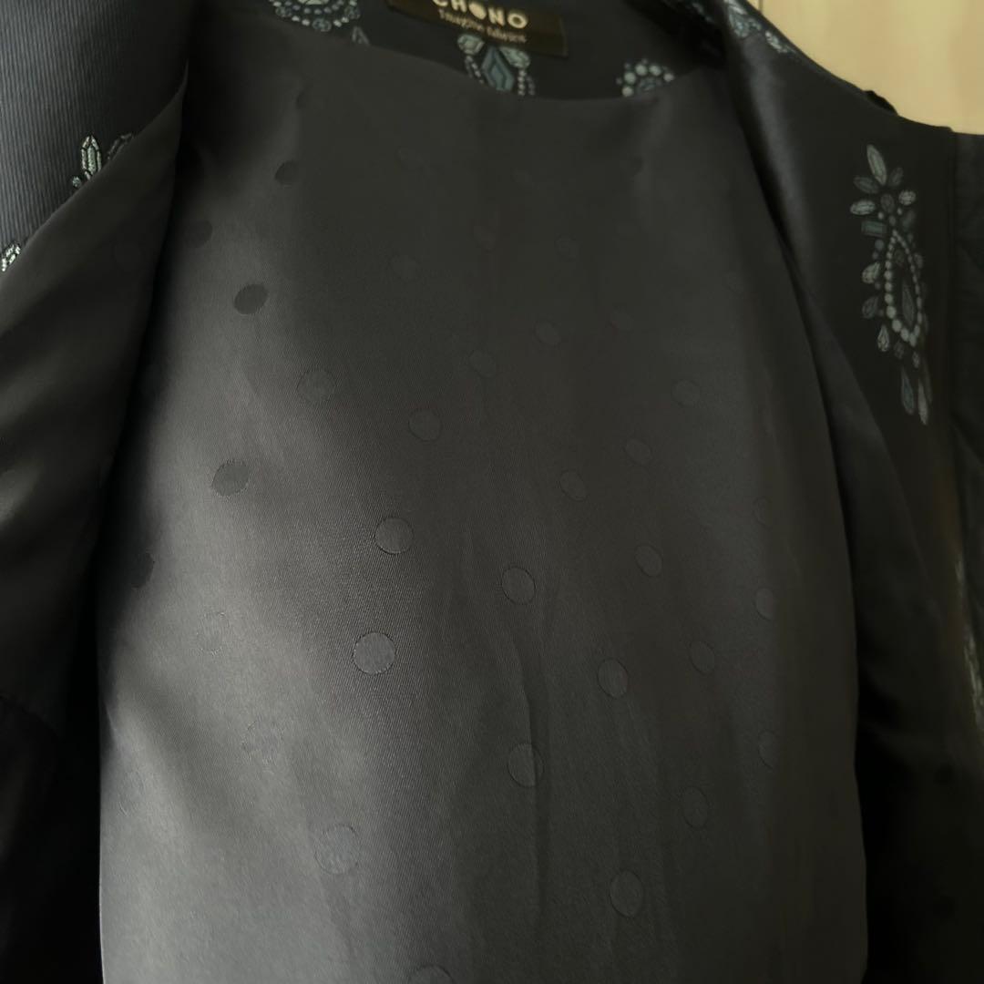 CHONO チョノ　豪華　刺繍　ジャケット　ブルゾン　ネイビー　F