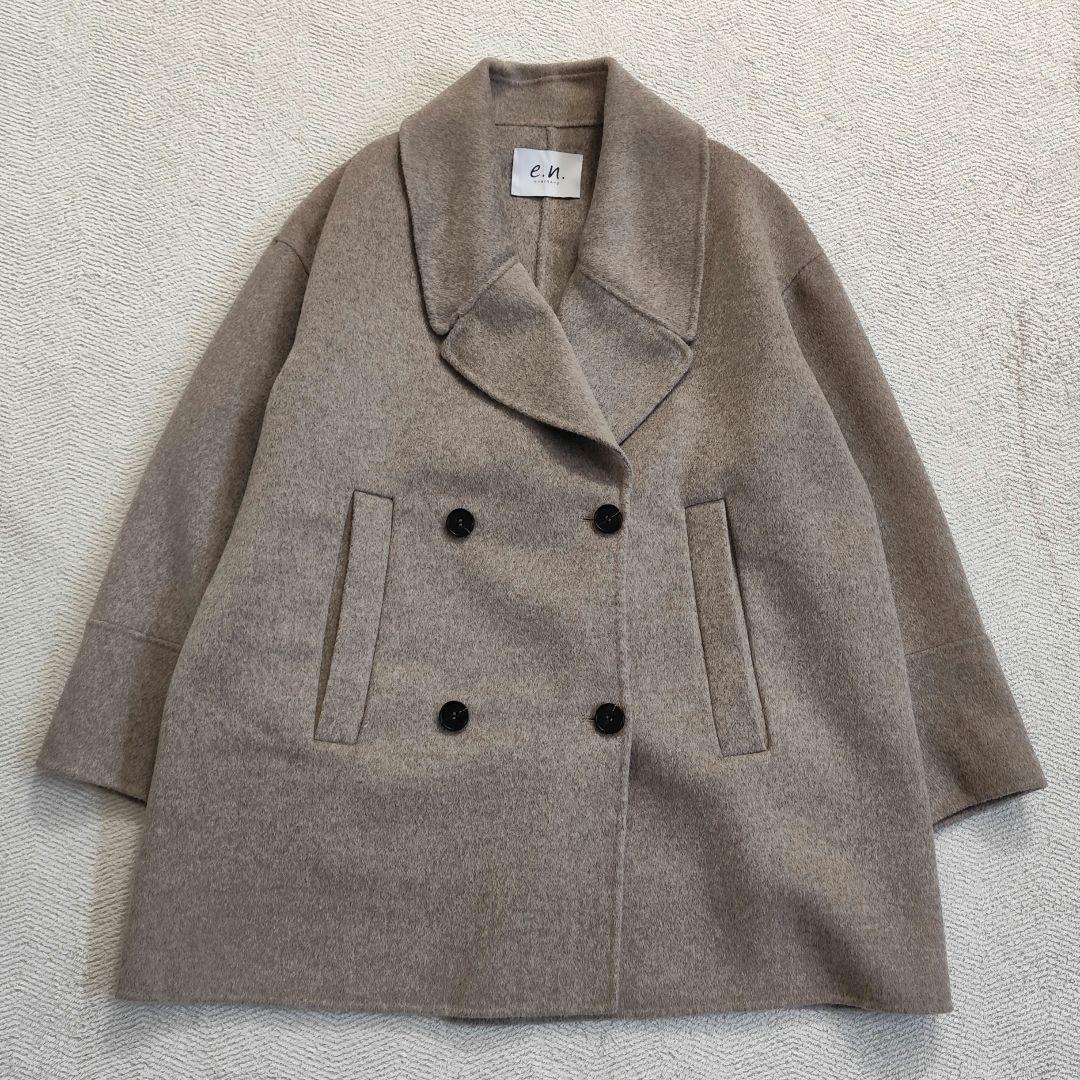 【美品】evernavy エバーネイビー リバー ピーコート ベージュ