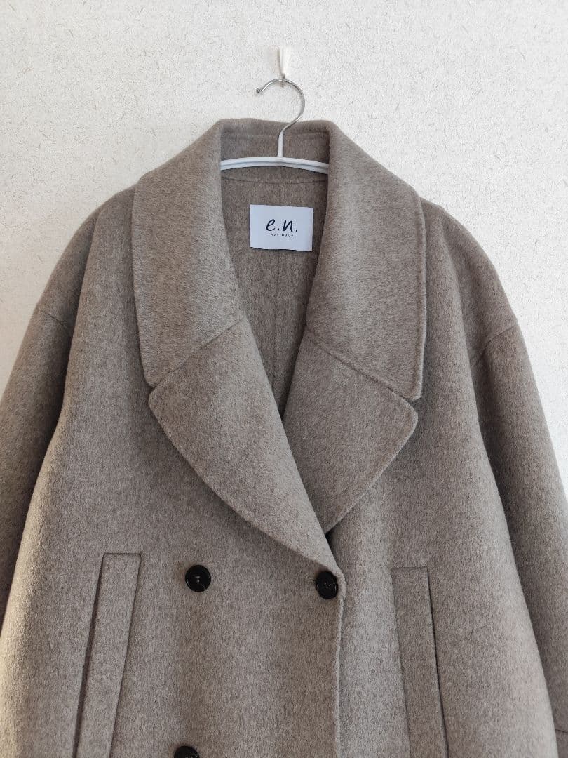 【美品】evernavy エバーネイビー リバー ピーコート ベージュ