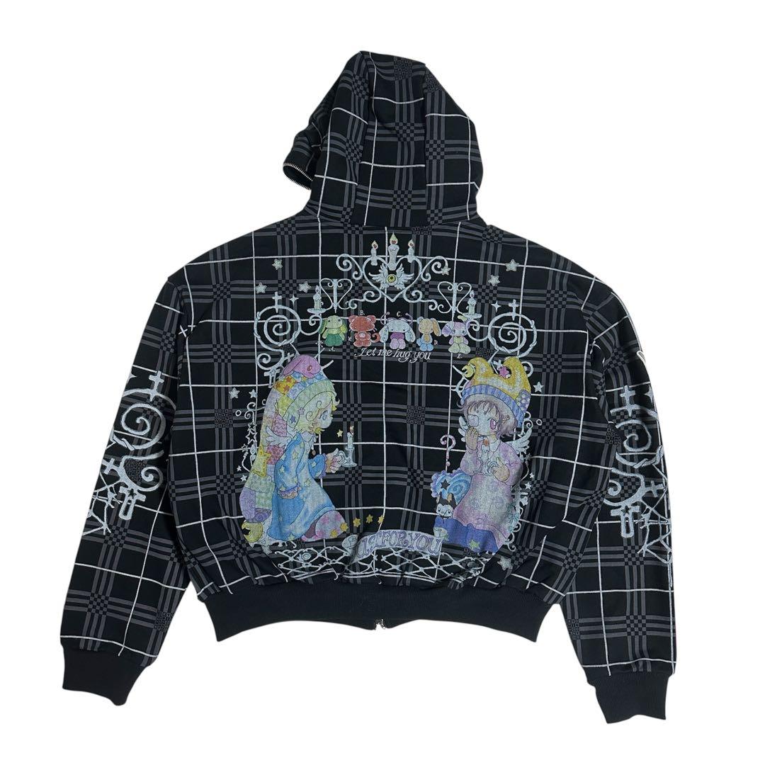 トップス yumin ha Tokyo Plaid Sleep Angels Hoodie