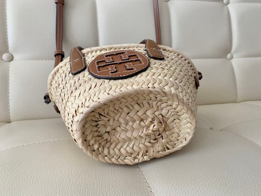 【新品同様美品】Tory Burch トリーバーチ　ストロー かごバッグ ミニ