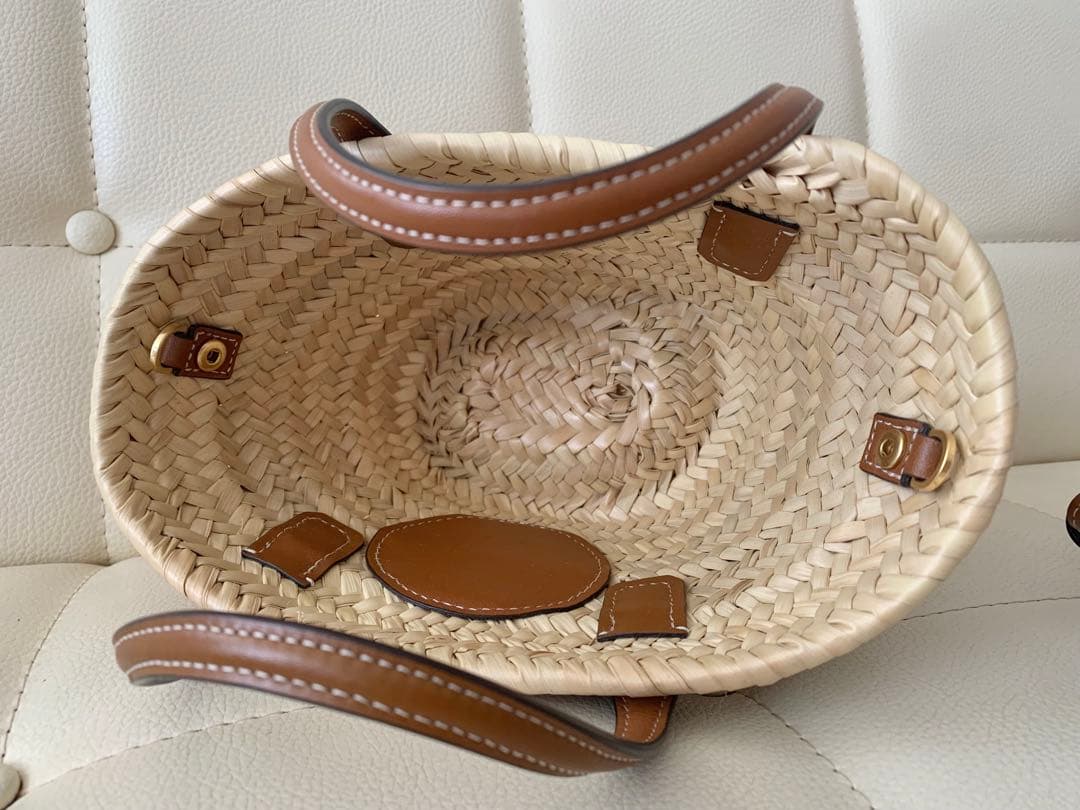 【新品同様美品】Tory Burch トリーバーチ　ストロー かごバッグ ミニ