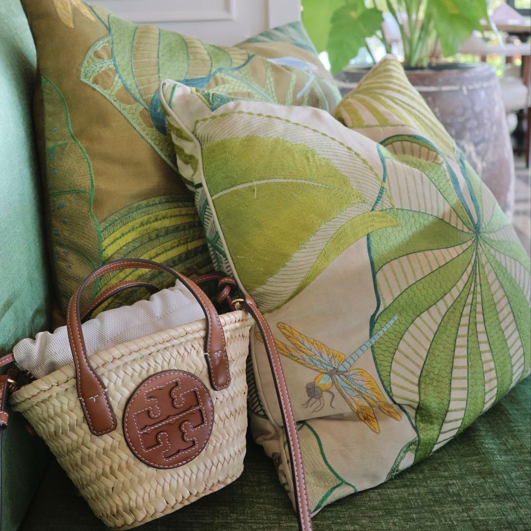 【新品同様美品】Tory Burch トリーバーチ　ストロー かごバッグ ミニ