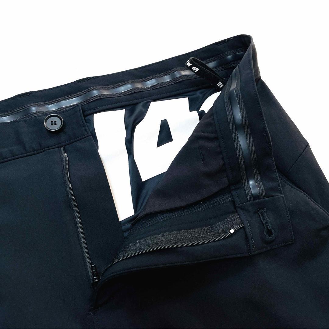 6602【美品】TFW49 ロングパンツ　スリムパンツ　ストレッチ　ブラック
