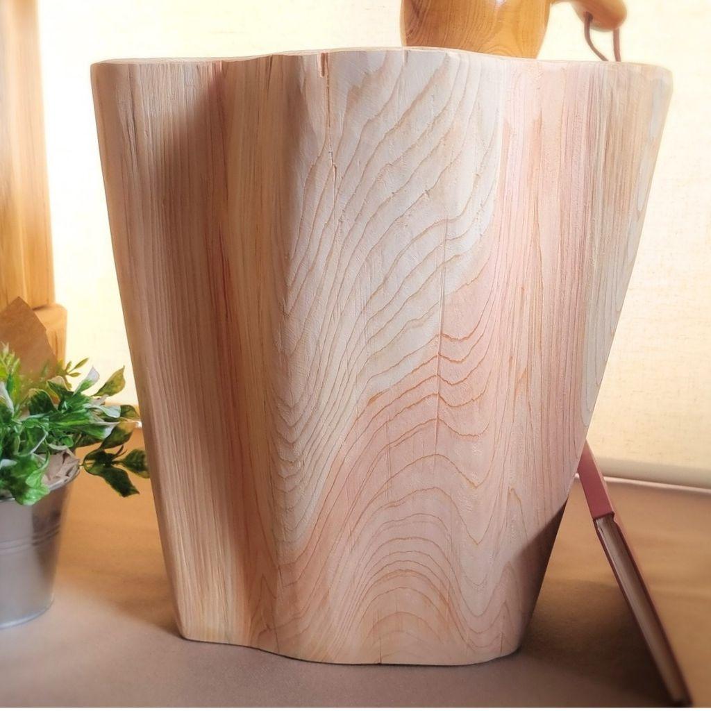 東濃ひのき 高さ37幅38 切株スツール・テーブル・無垢無塗装・オーガニック