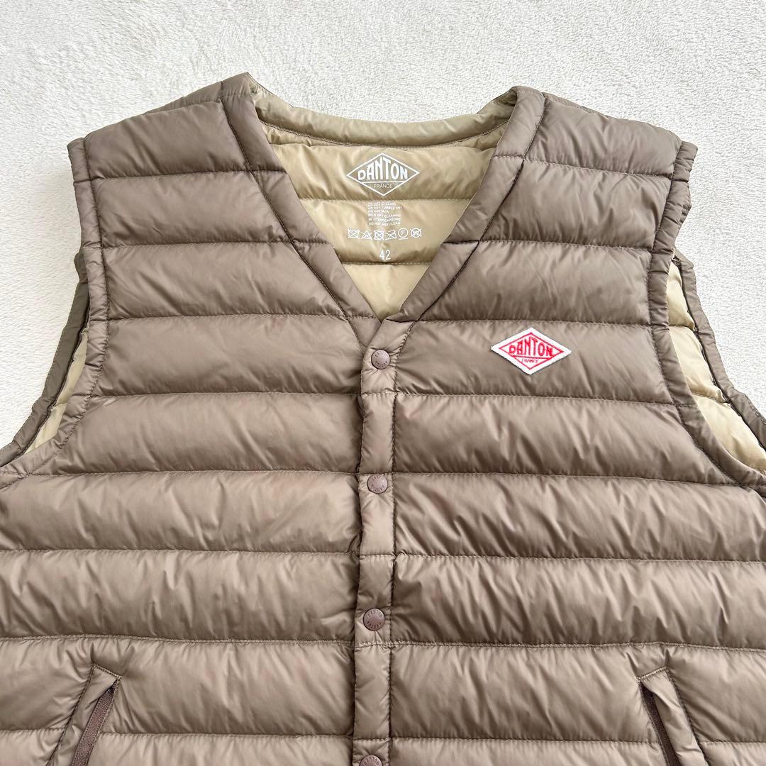 DANTON ダントン インナーダウンベスト 42 カーキ ユニセックス