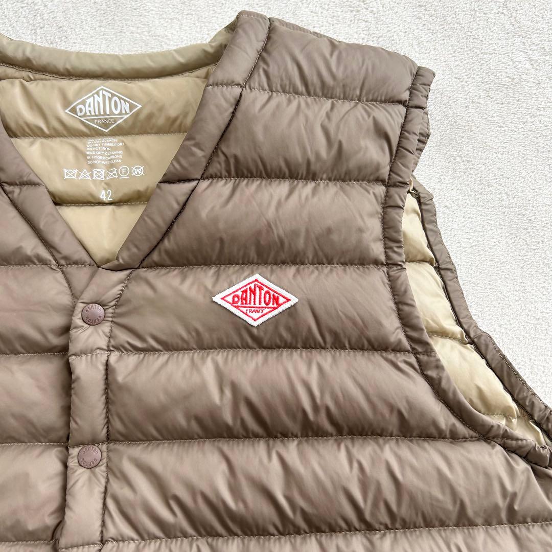 DANTON ダントン インナーダウンベスト 42 カーキ ユニセックス