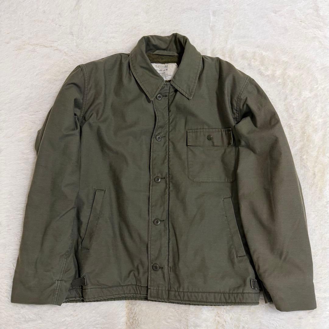 【値下】 US NAVY A-2 デッキジャケット　アメリカ海軍　実物　後期