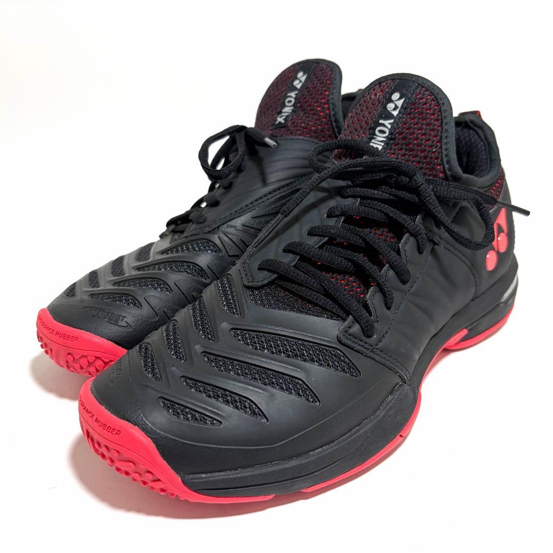 極美品☆YONEX フュージョンレブ3 テニスシューズ ブラック 27cm