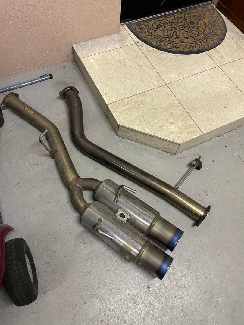 180sx. S13 ターボ用中間ストレートリアデュアル砲弾マフラー