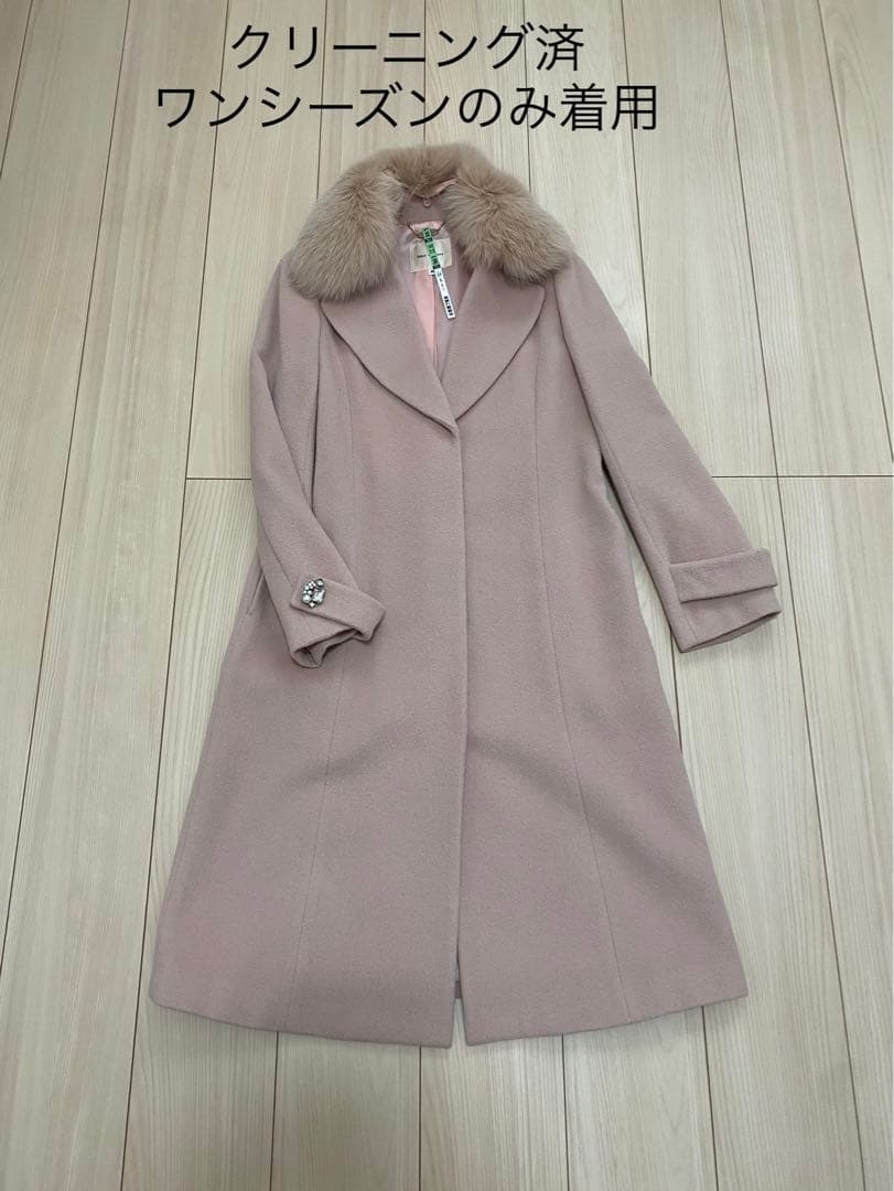 【断捨離中】ピンク　ロングコート　デビュードフィオレ