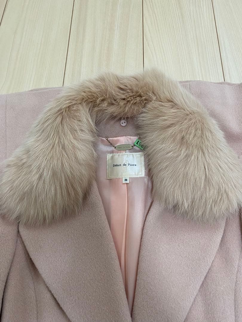 【断捨離中】ピンク　ロングコート　デビュードフィオレ