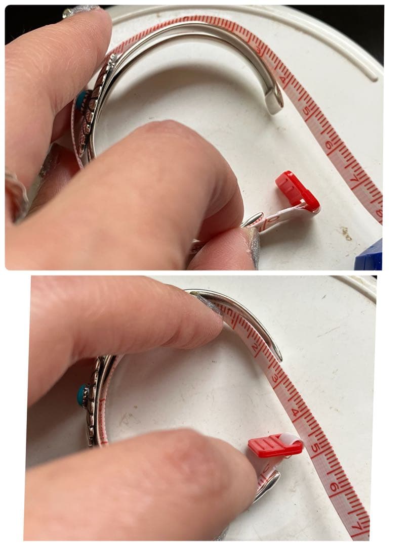 シルバー925 天然石ターコイズ　バングル（腕周り小さめ）ナバホ族