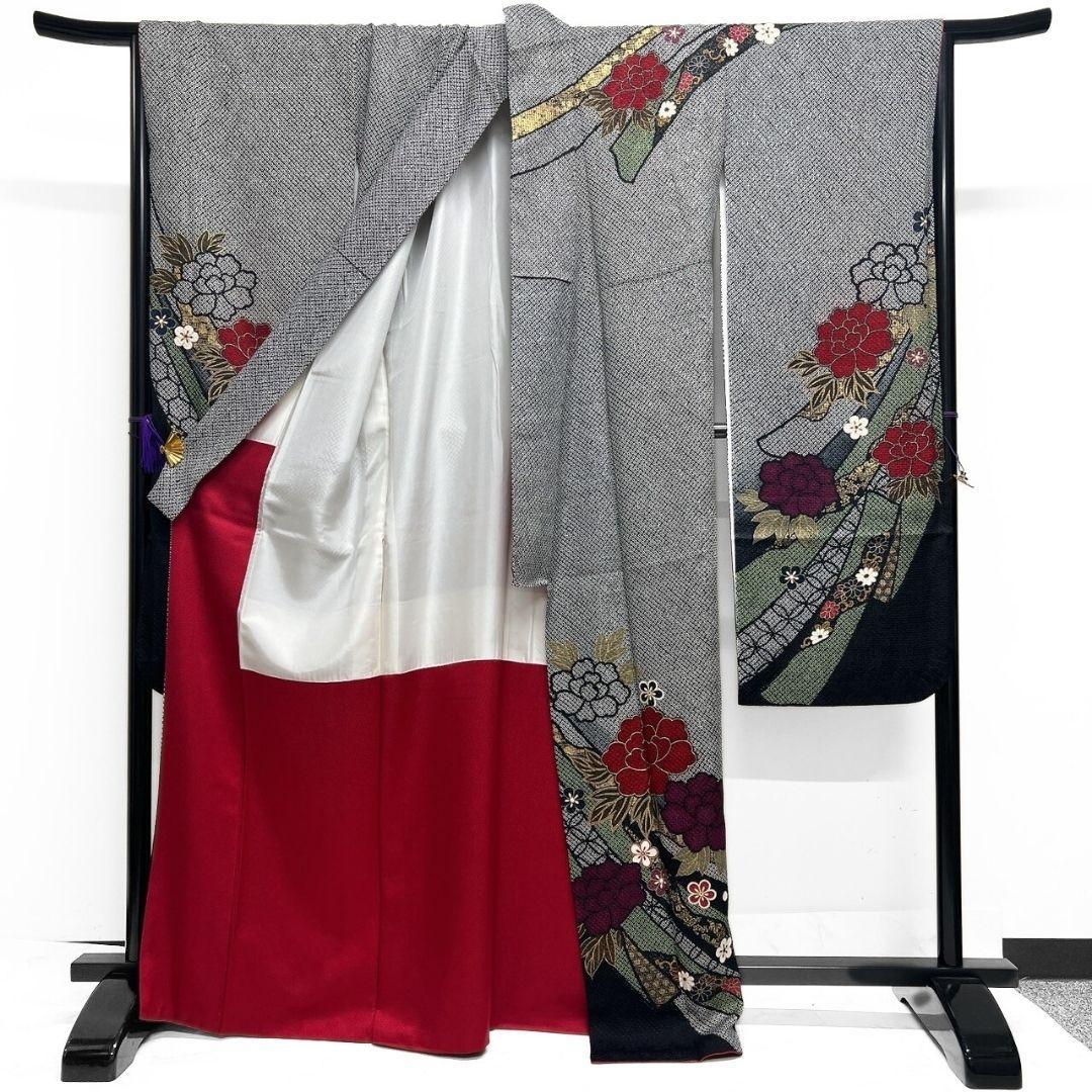 総絞り　金彩　熨斗　牡丹　花模様　振袖　晴れの日　成人式　卒業式　着物　114p