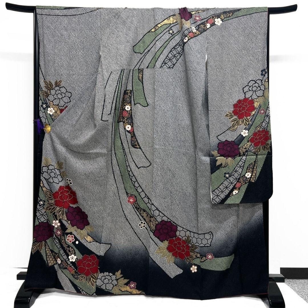 総絞り　金彩　熨斗　牡丹　花模様　振袖　晴れの日　成人式　卒業式　着物　114p