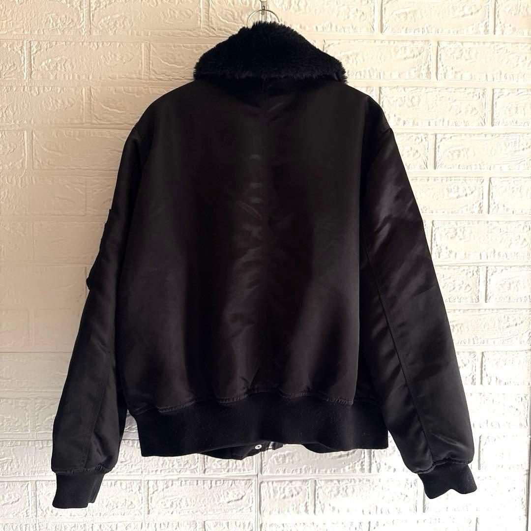 GAP【XL相当】B-15 ボア付き MA-1 y2k 黒／フライトジャケット