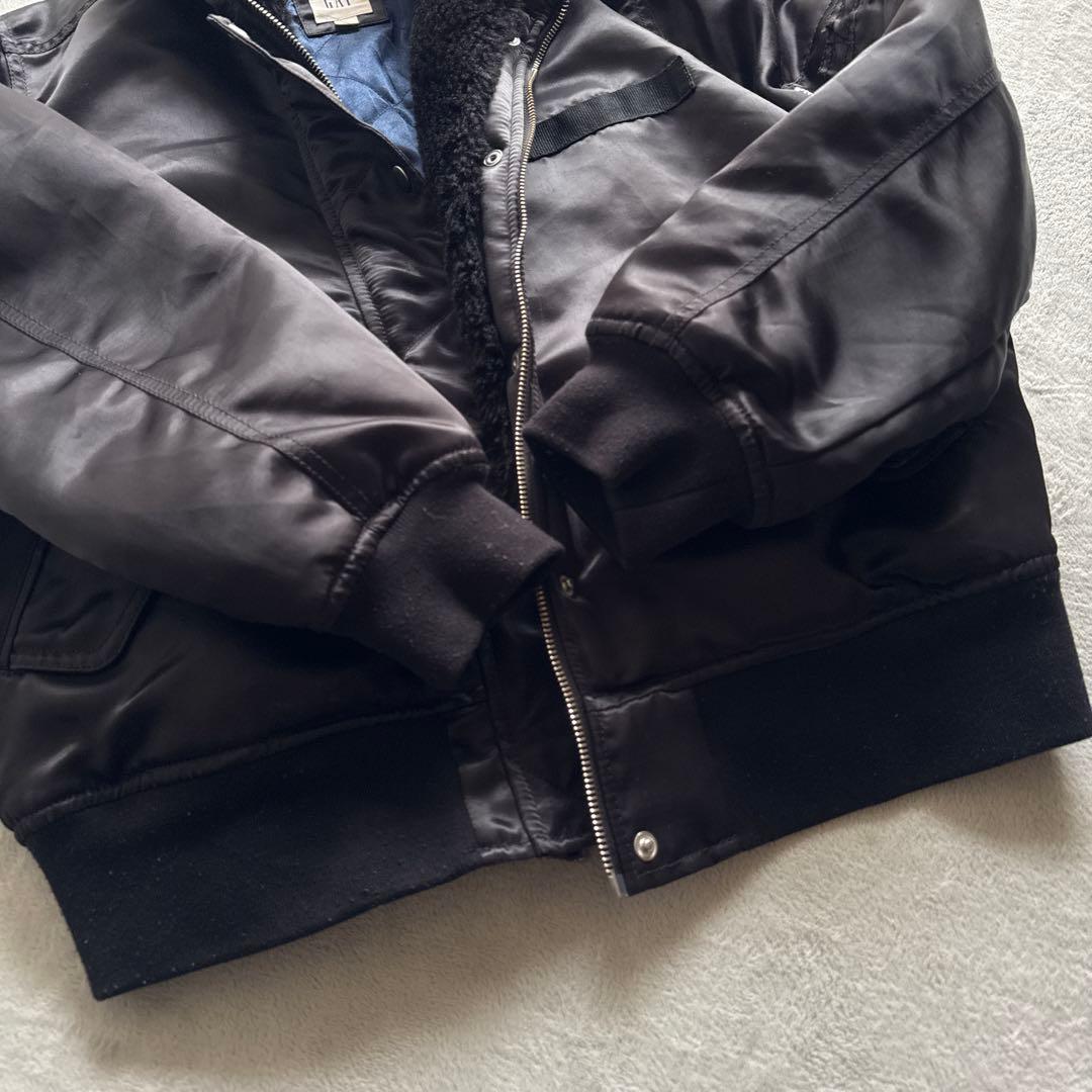 GAP【XL相当】B-15 ボア付き MA-1 y2k 黒／フライトジャケット