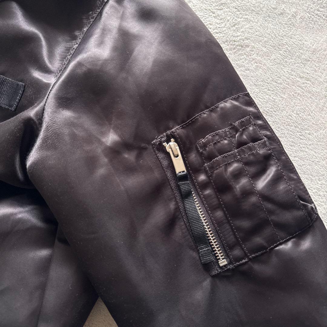 GAP【XL相当】B-15 ボア付き MA-1 y2k 黒／フライトジャケット