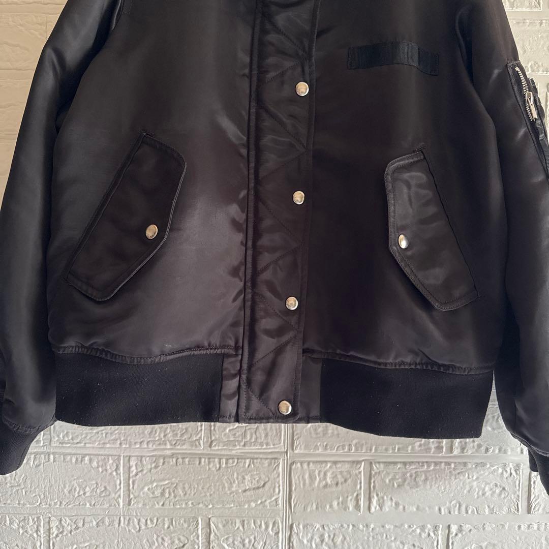 GAP【XL相当】B-15 ボア付き MA-1 y2k 黒／フライトジャケット