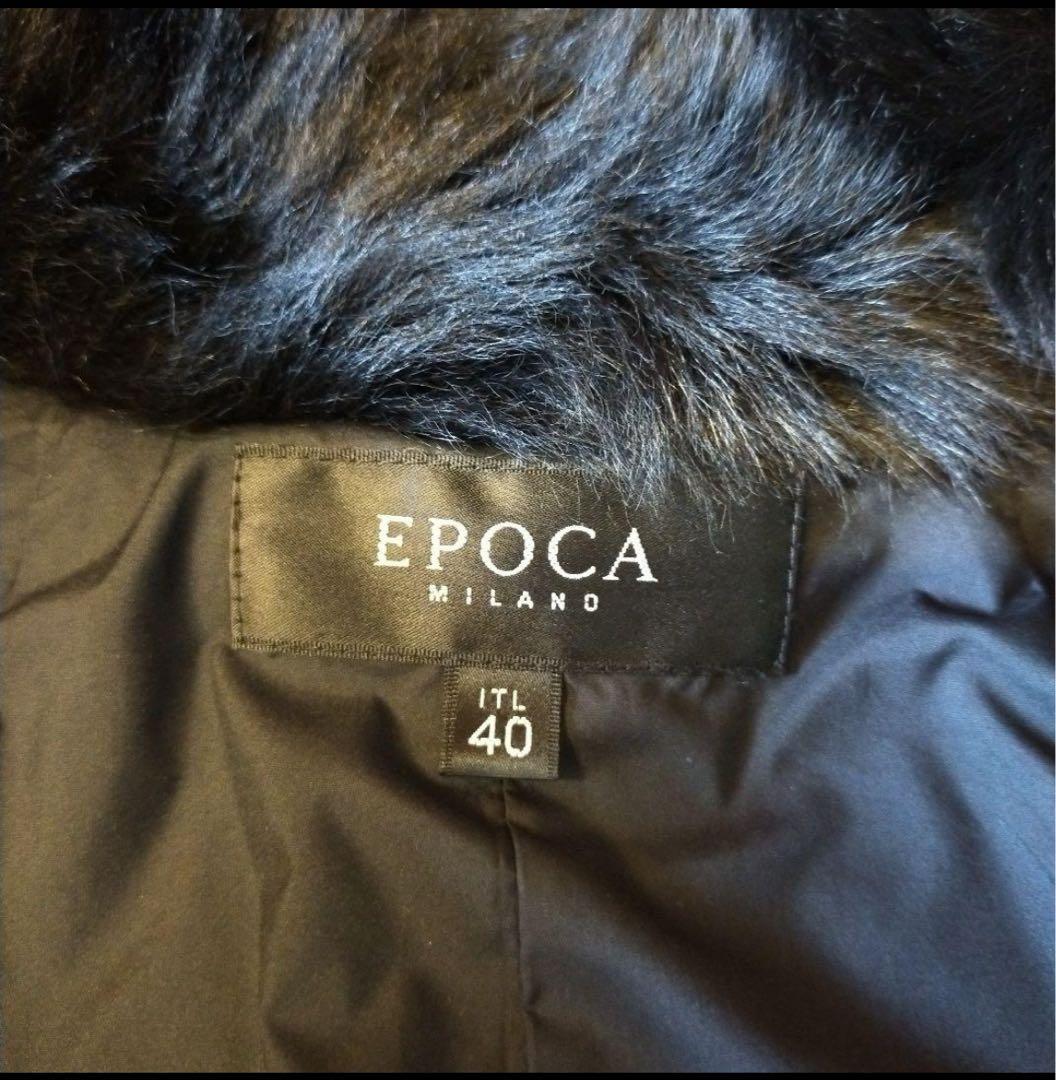 エポカ　ムートンジャケット　羊革　40 L相当　リアルファー　ブラック