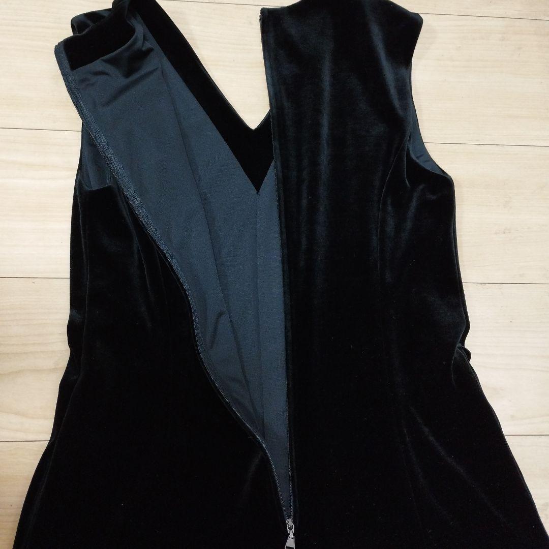 未使用級 フォクシー ベロアノアール　Aラインワンピース 39131 定価7万