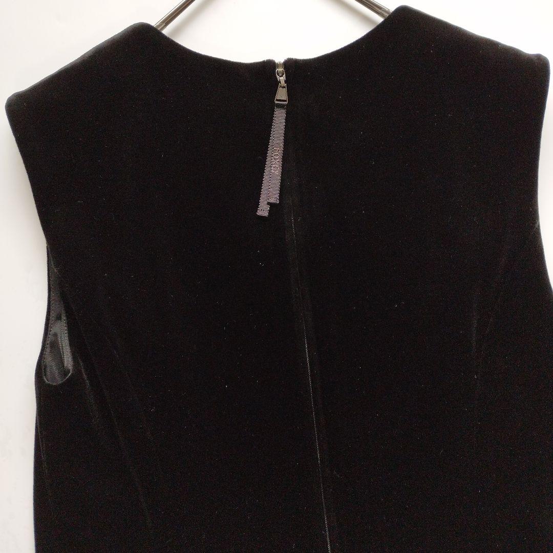 未使用級 フォクシー ベロアノアール　Aラインワンピース 39131 定価7万