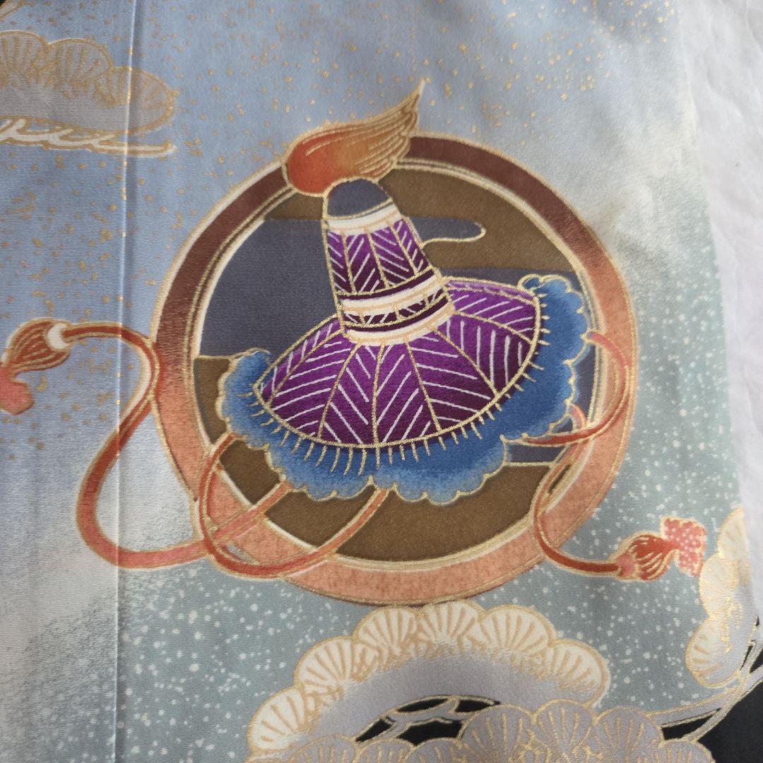 1-9　　 正絹　男の子お祝い着物　長襦袢付き　産着　七五三　未使用