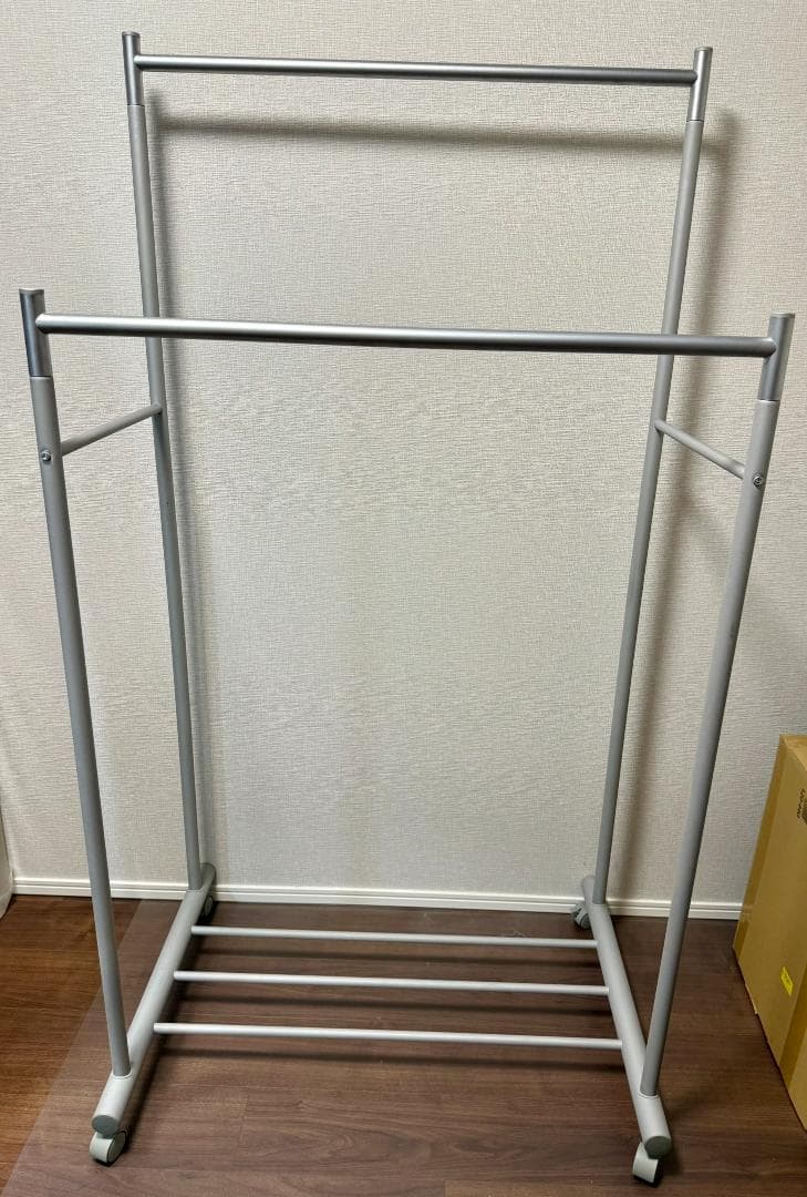 PENNY様　無印良品　スチールハンガーラック　ダブル　廃盤品