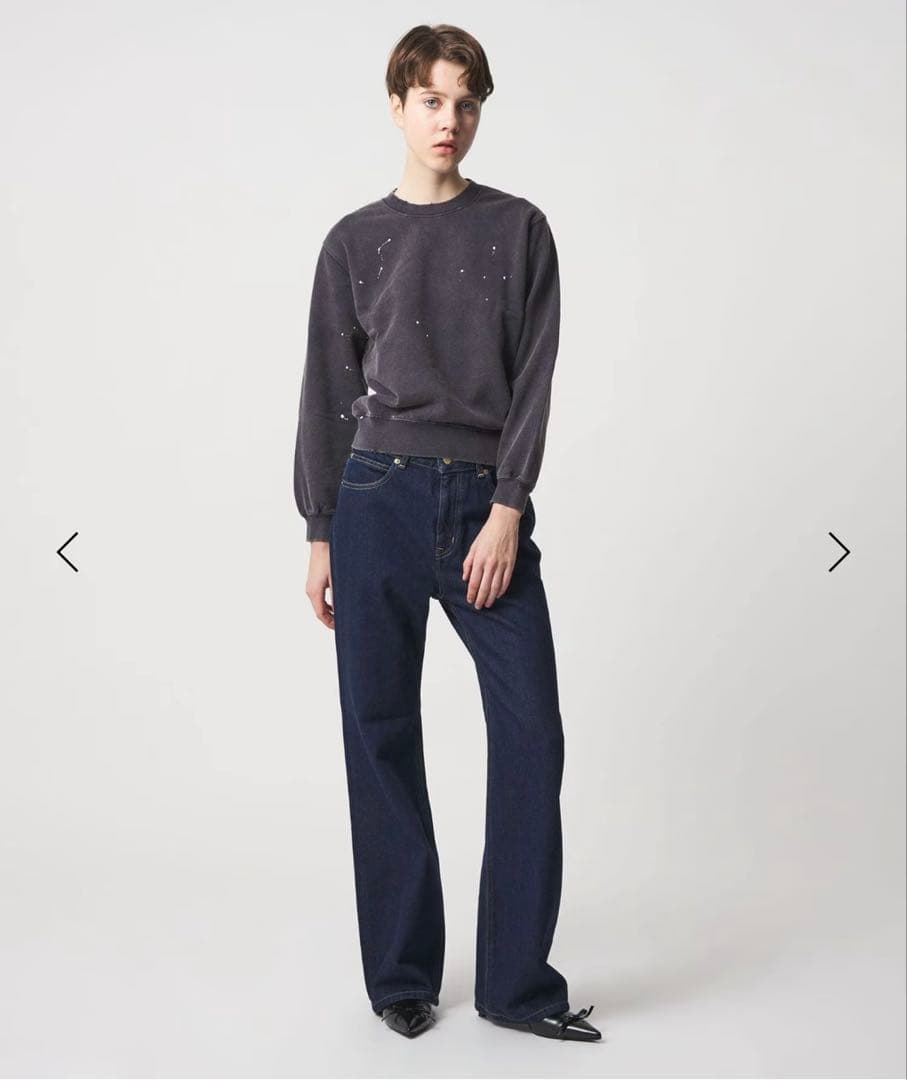 ＜6(ROKU)＞ダメージ ペイント スウェット プルオーバー