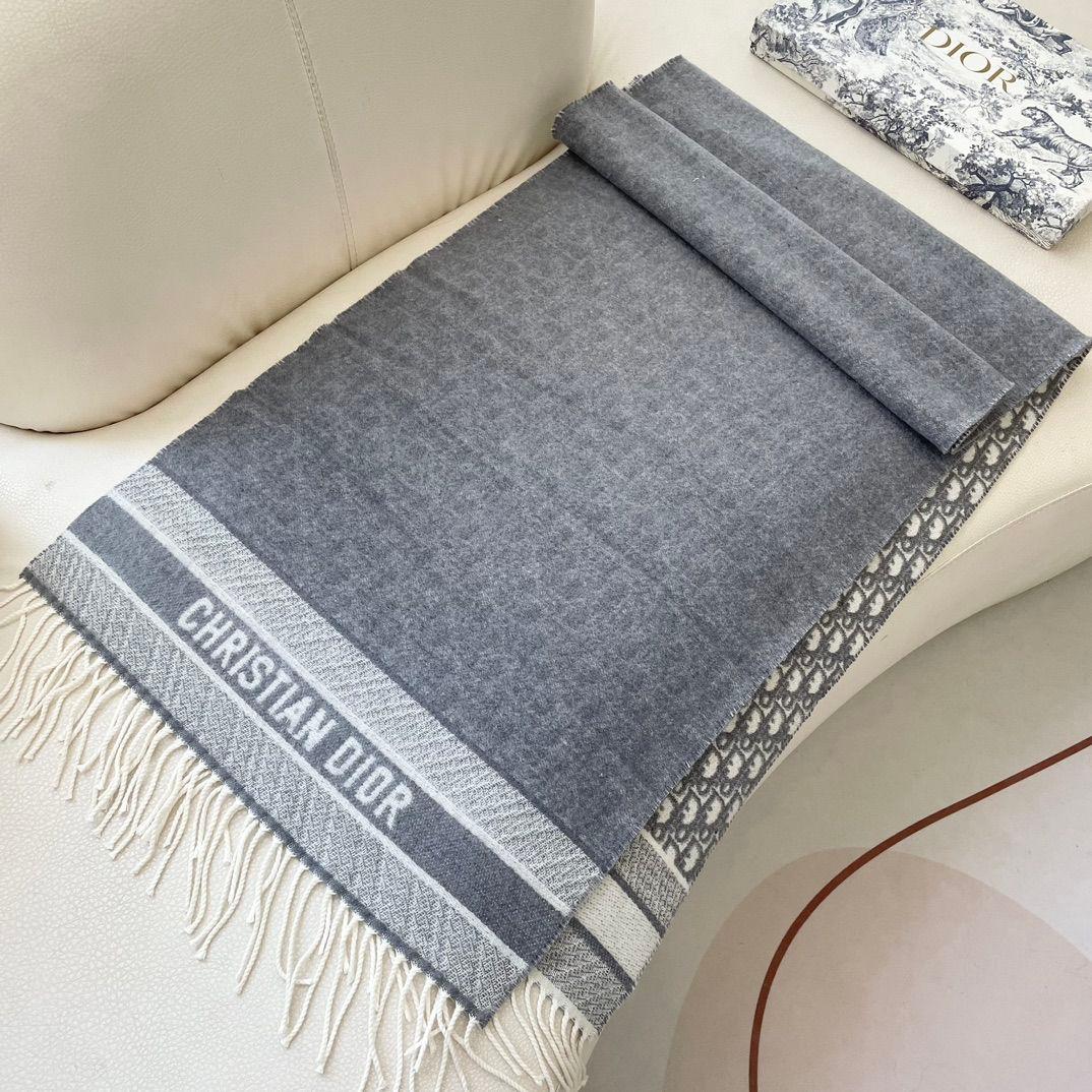 Christian Dior　ディオール　オブリーク柄 マフラー