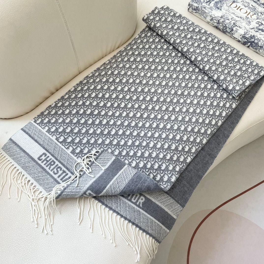 Christian Dior　ディオール　オブリーク柄 マフラー