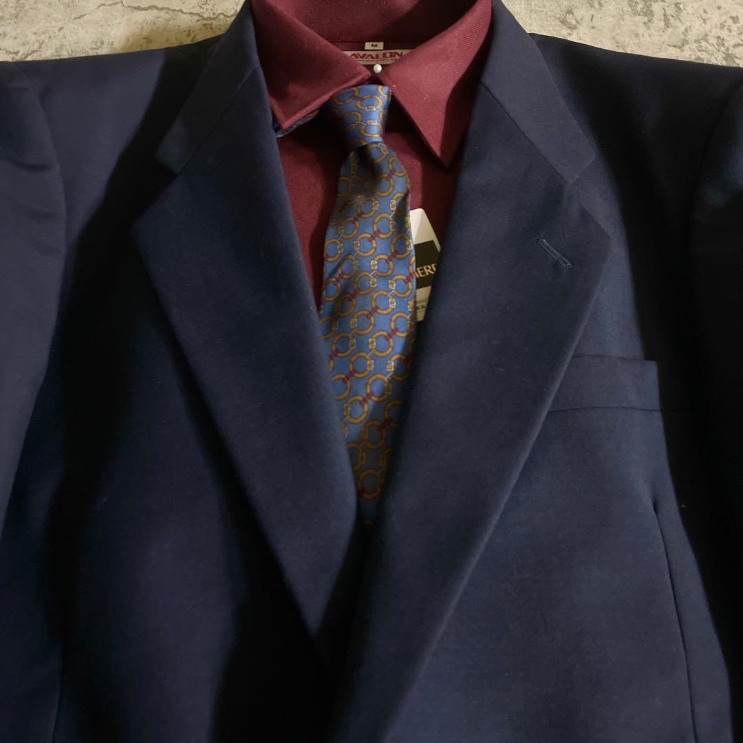 未使用 OLD GUCCI & HUGO BOSS ネクタイ コーデ 濃紺スーツ
